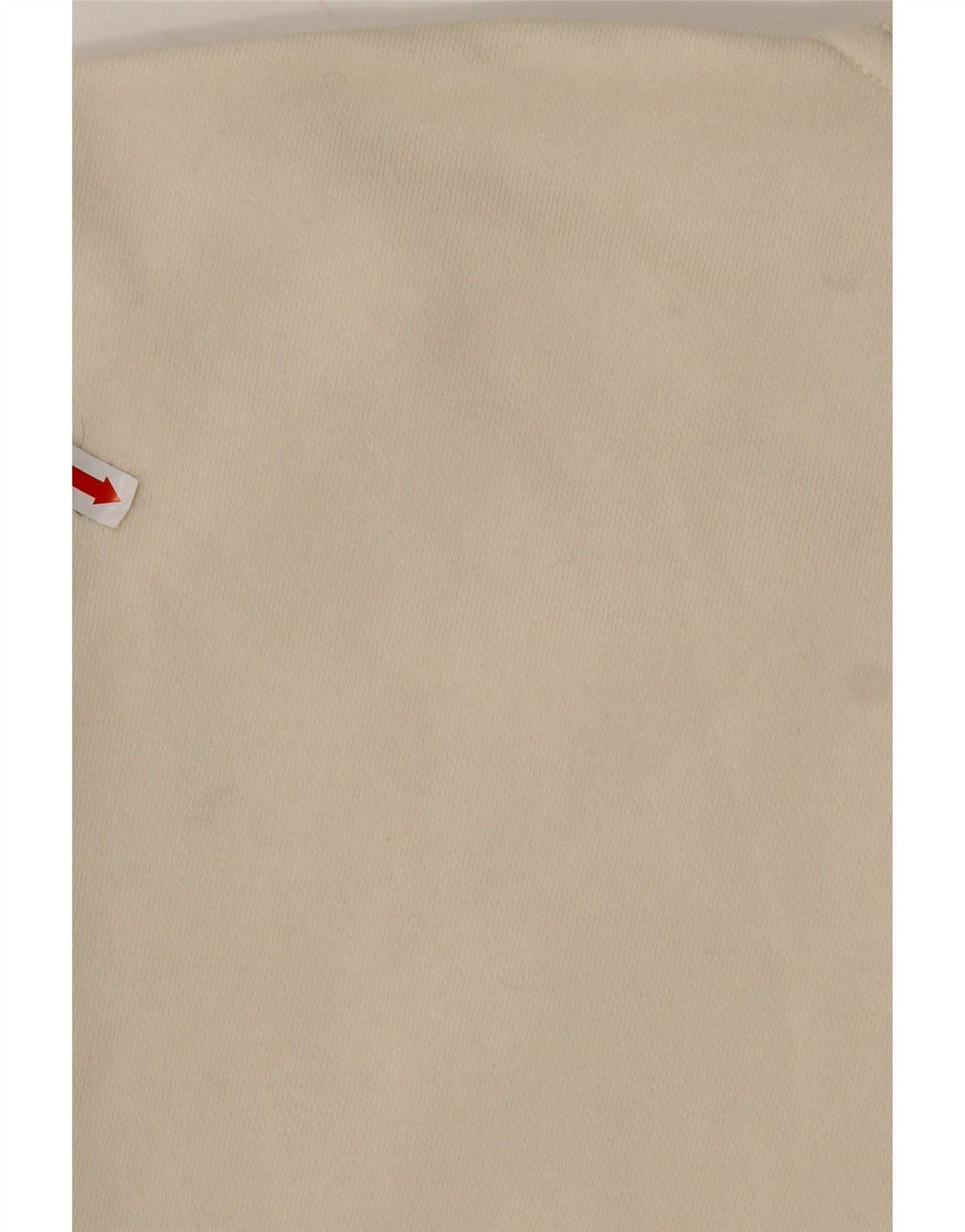 REEBOK Mens Loose Fit Zip Neck Sweatshirt Jumper Medium Off White Cotton