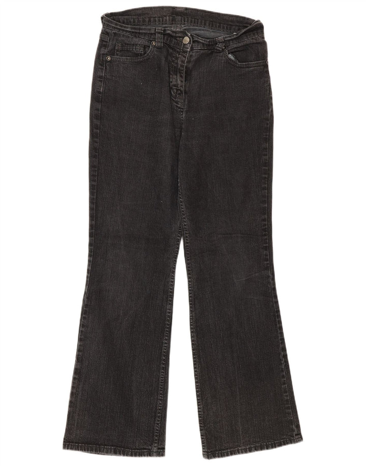 Marks & Spencer Womens Bootcut Jeans UK 10 Small W27 L29 Black Cotton