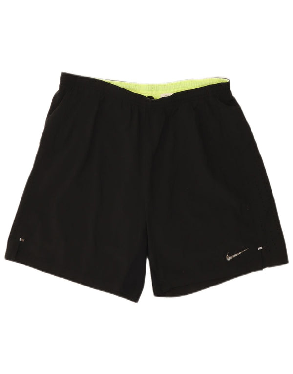 Nike Womens Dri Fit Sport Shorts UK 14 Large Black Polyester