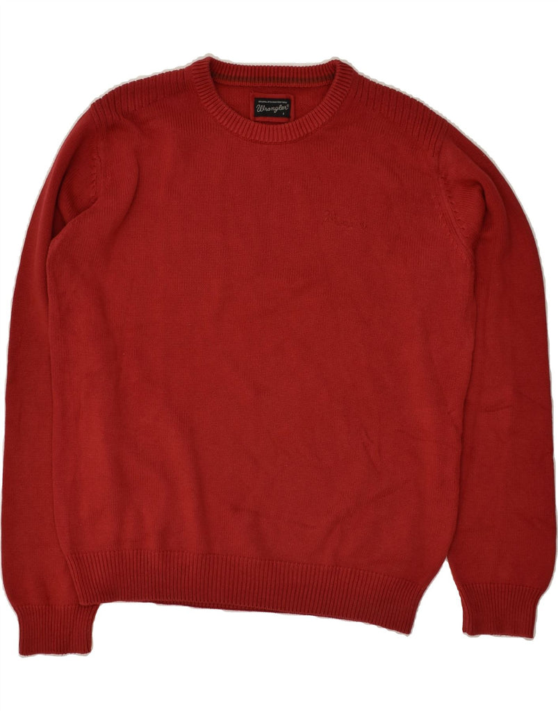 WRANGLER Mens Crew Neck Jumper Sweater Large Red Cotton Vintage Wrangler and Second-Hand Wrangler from Messina Hembry 