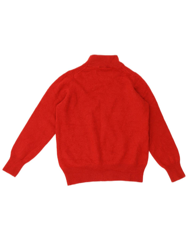 Marks & Spencer Womens Crop Turtle Neck Jumper Sweater UK 16 Large Red