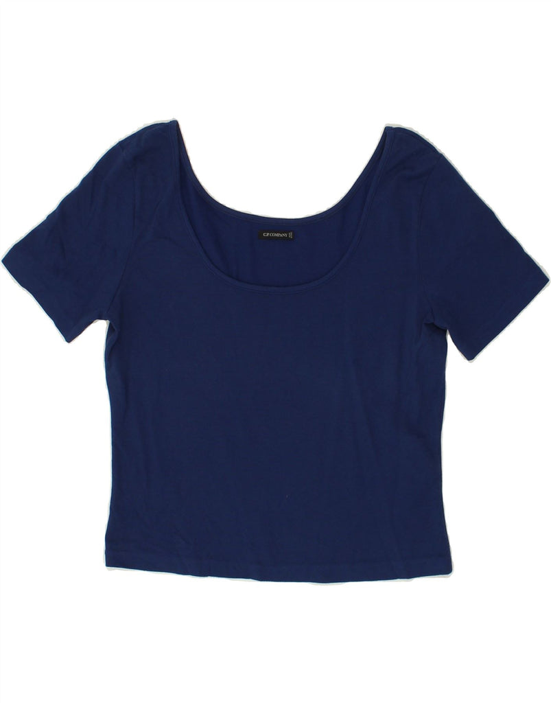 C.P. COMPANY Womens T-Shirt Top UK 10 Small Navy Blue | Vintage C.P. Company | Thrift | Second-Hand C.P. Company | Used Clothing | Messina Hembry 