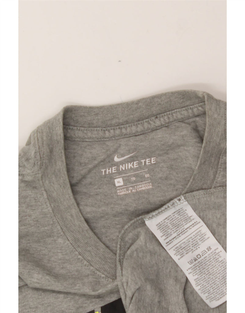 NIKE Mens Graphic T-Shirt Top XL Grey Cotton Vintage Nike and Second-Hand Nike from Messina Hembry 