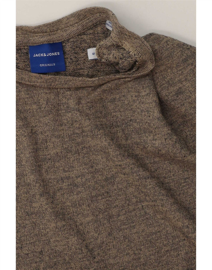 Jack & Jones Mens T-Shirt Top Small Grey Flecked