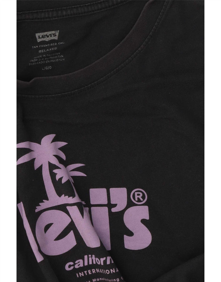 Levi's Mens Relaxed Graphic T-Shirt Top Large Grey