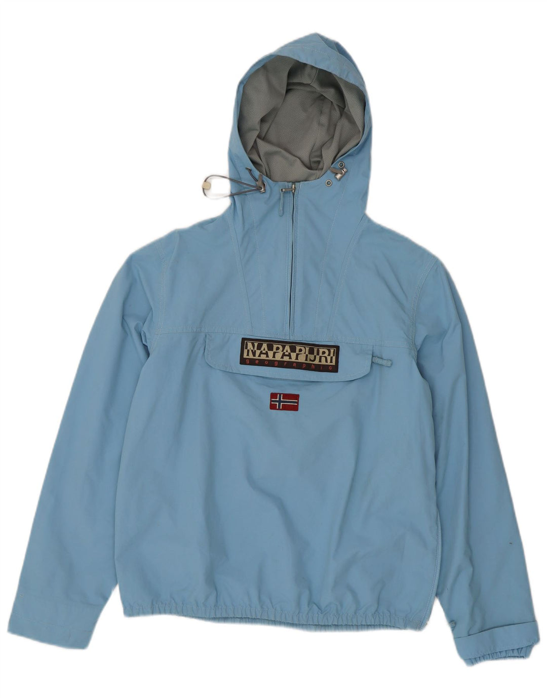 Napapijri Boys Graphic Anorak Jacket 15-16 Years Blue Polyamide