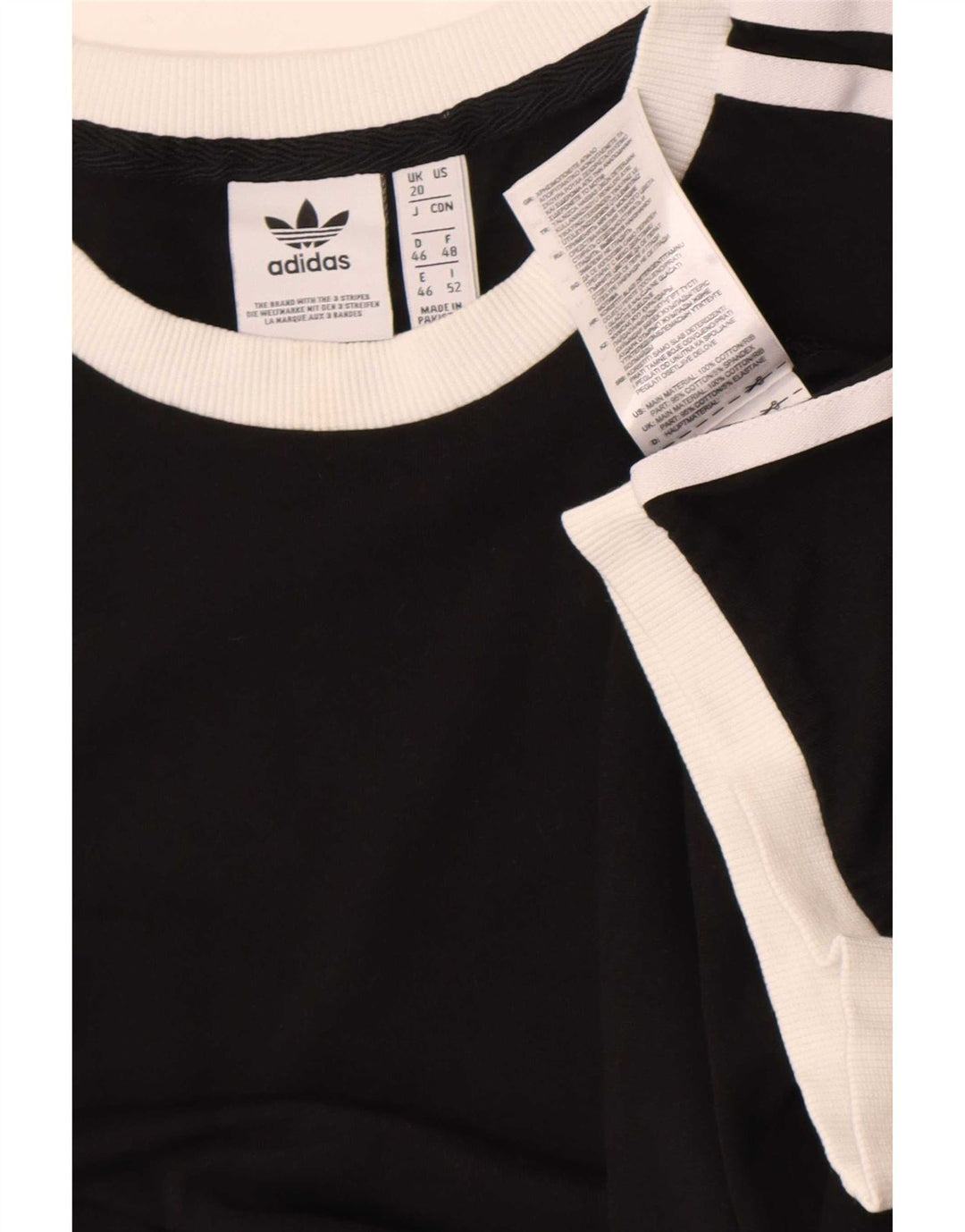 Adidas Womens T-Shirt Top UK 20 2XL Black