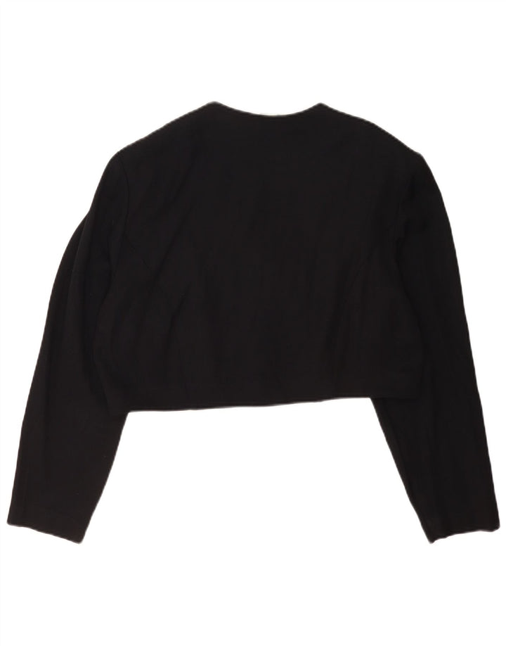 R&M Richards Womens Bolero Jacket UK 14 Medium Black Rayon
