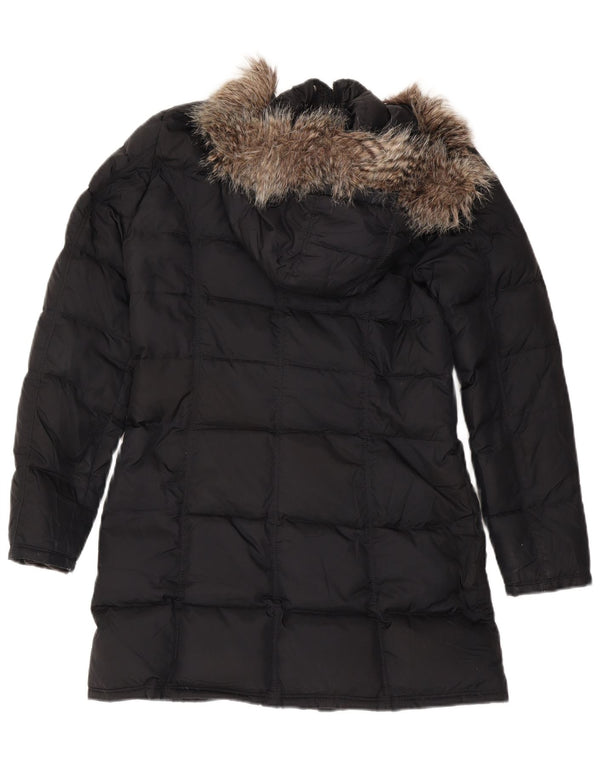Tommy Hilfiger Womens Hooded Loose Fit Padded Coat UK 14 Medium Black