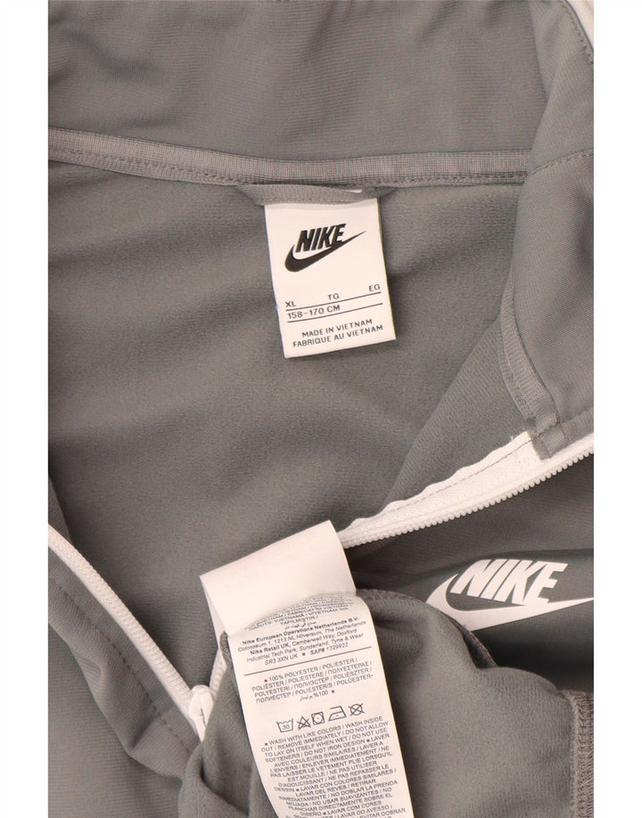 Nike Boys Tracksuit Top Jacket 13-14 Years XL Grey Polyester