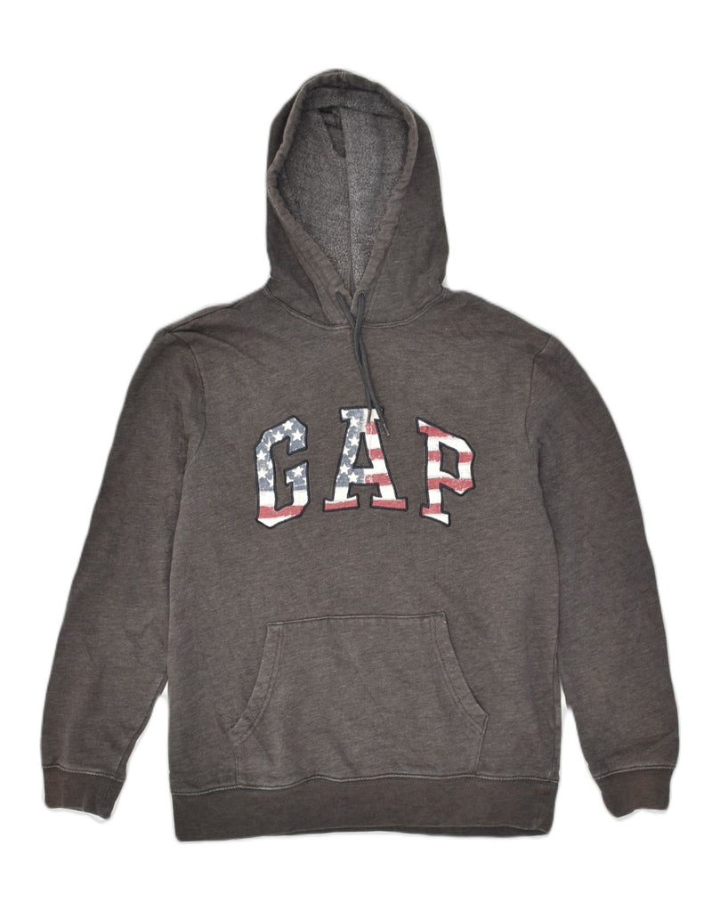 GAP Womens Graphic Hoodie Jumper UK 12 Medium Grey | Vintage Gap | Thrift | Second-Hand Gap | Used Clothing | Messina Hembry 