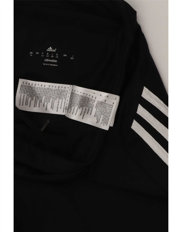 Adidas Womens Climalite Capri Leggings UK 16 Large  Black Polyester