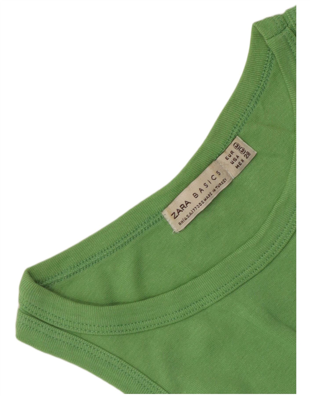 ZARA Womens Vest Top UK 12 Medium Green