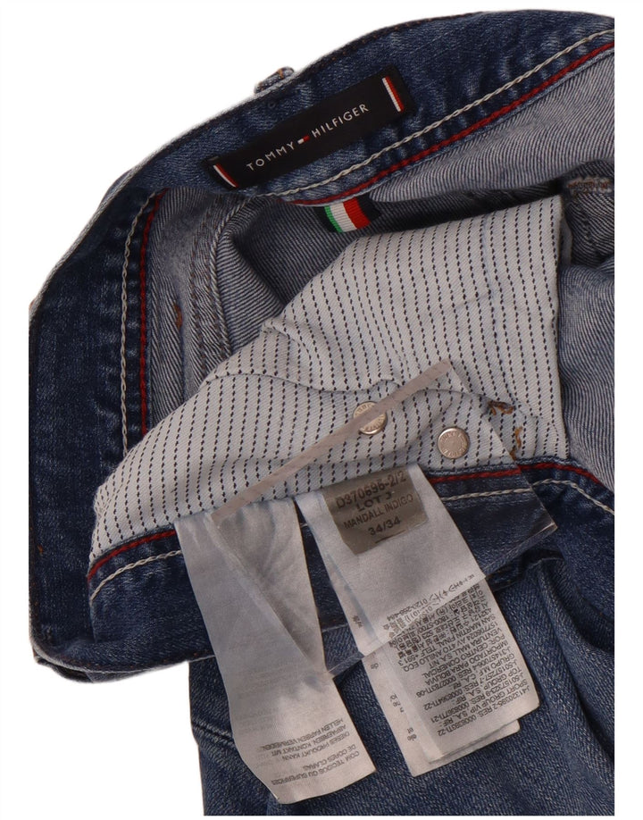 Tommy Hilfiger Mens Slim Jeans W34 L34 Blue Cotton