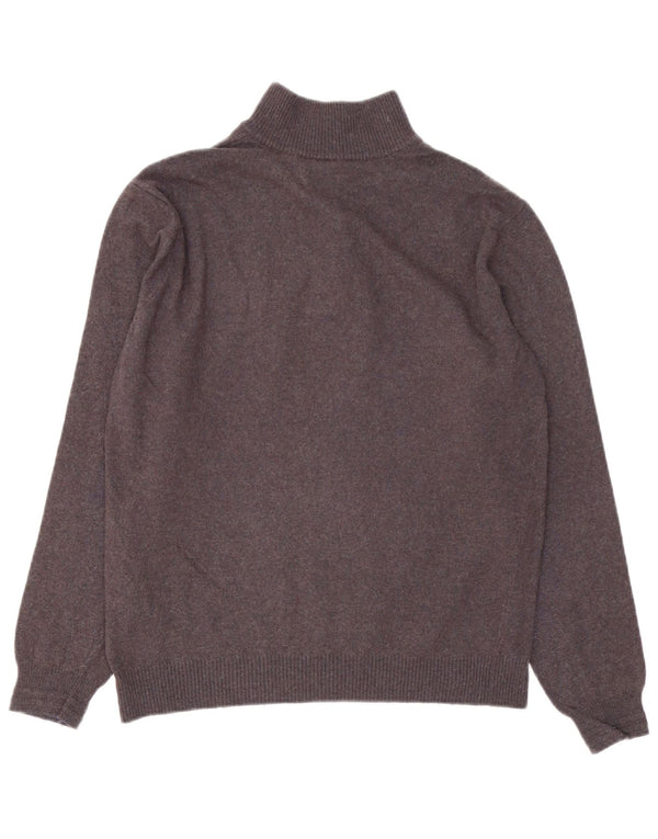 MARLBORO CLASSICS Womens Button Neck Jumper Sweater UK 18 XL Grey Rayon
