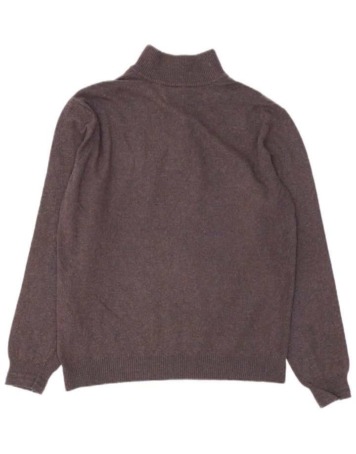 MARLBORO CLASSICS Womens Button Neck Jumper Sweater UK 18 XL Grey Rayon