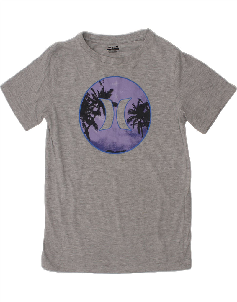 HURLEY Boys Graphic T-Shirt Top 14-15 Years Grey Cotton Vintage Hurley and Second-Hand Hurley from Messina Hembry 