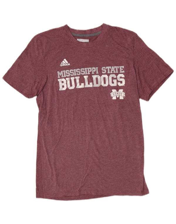 Adidas Mens Mississippi State Bulldogs Graphic T-Shirt Top Medium Maroon