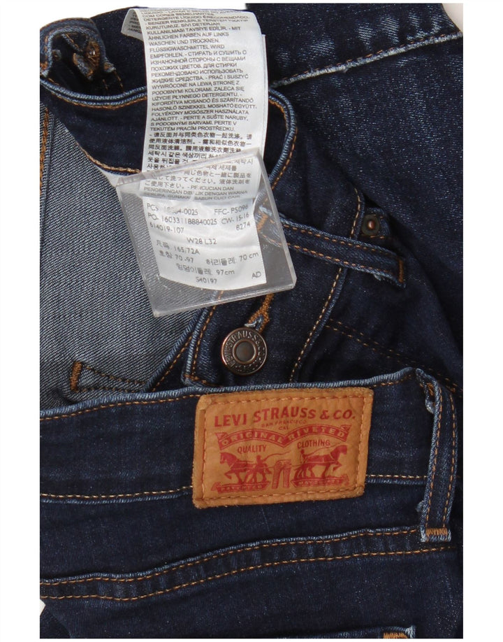 Levi's Womens 712 Slim Jeans W28 L27 Navy Blue Cotton