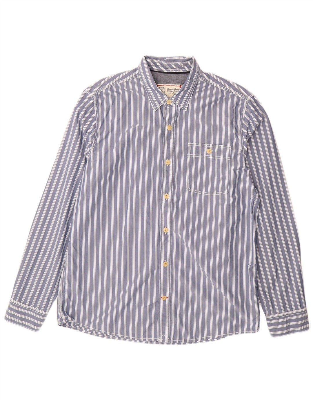 Fat Face Mens Shirt Large Blue Pinstripe Cotton