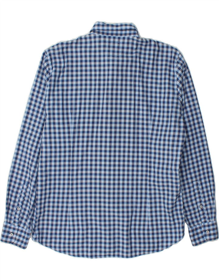 JOOP Mens Regular Fit Shirt Large Blue Check Cotton Vintage Joop and Second-Hand Joop from Messina Hembry 