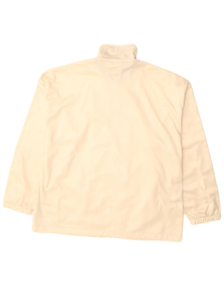 Diadora Womens Oversized Graphic Tracksuit Top Jacket UK 14 Large Beige