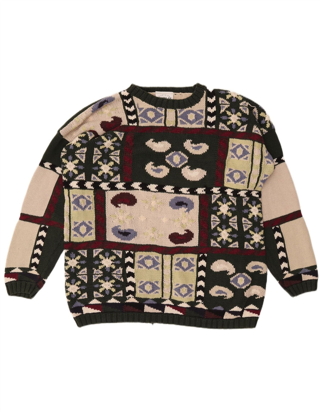 PUBLIC Womens Crew Neck Jumper Sweater IT 44 Medium Multicoloured