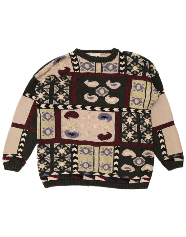 PUBLIC Womens Crew Neck Jumper Sweater IT 44 Medium Multicoloured