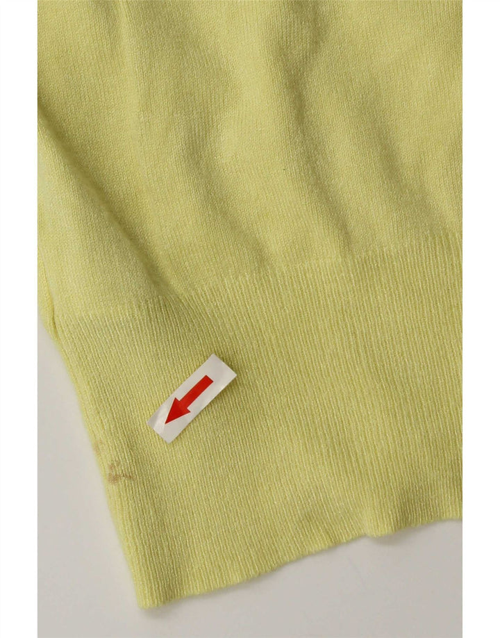 Marks & Spencer Womens Cardigan Sweater UK 14 Large Yellow Viscose