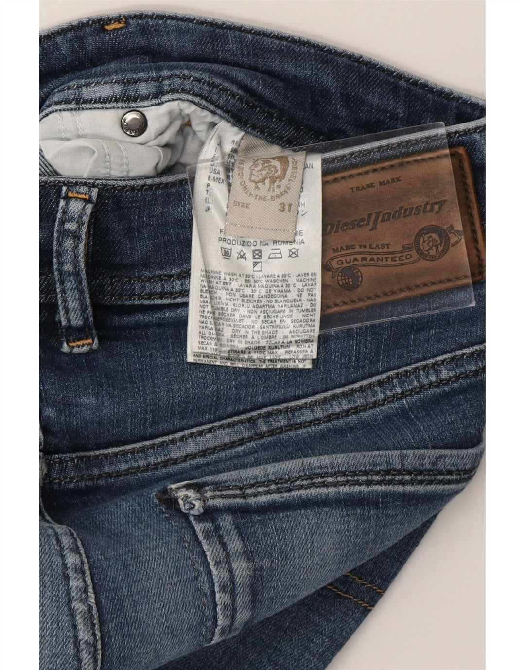 DIESEL Mens Skinny Jeans W31 L30 Blue Cotton