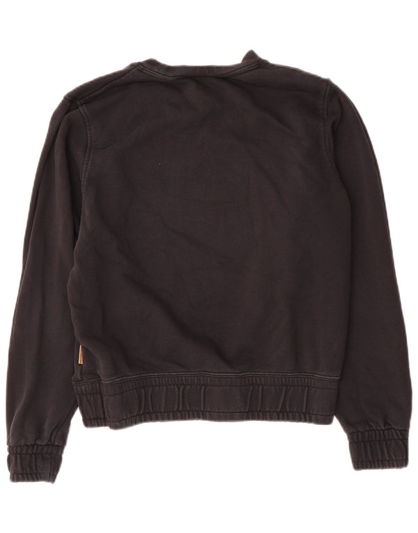 Nike Womens Graphic Oversized Sweatshirt Jumper UK 6 XS Black Cotton