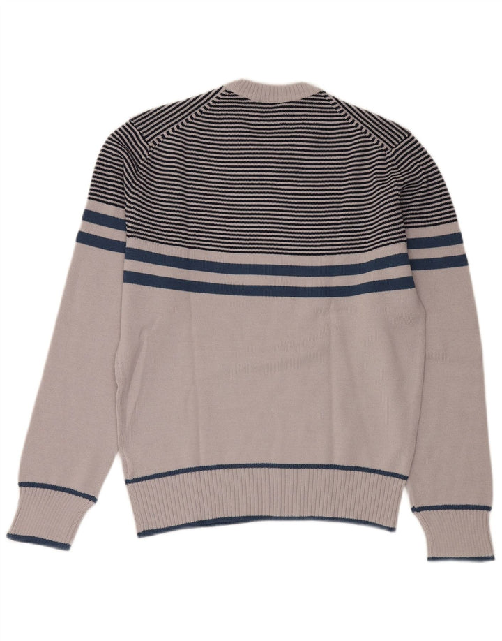 Bleyle Mens Crew Neck Jumper Sweater EU 50 Medium Grey Striped Polyacrylic