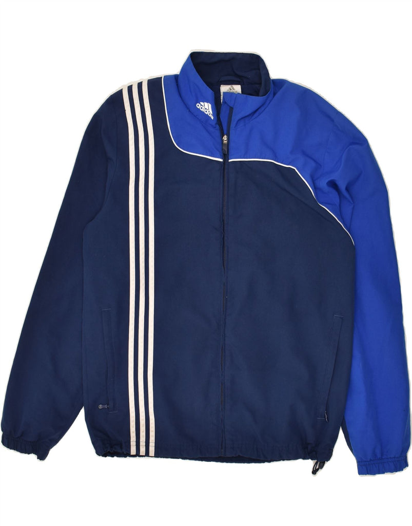 ADIDAS Mens Tracksuit Top Jacket UK 38/40 Medium Navy Blue Colourblock | Vintage Adidas | Thrift | Second-Hand Adidas | Used Clothing | Messina Hembry 