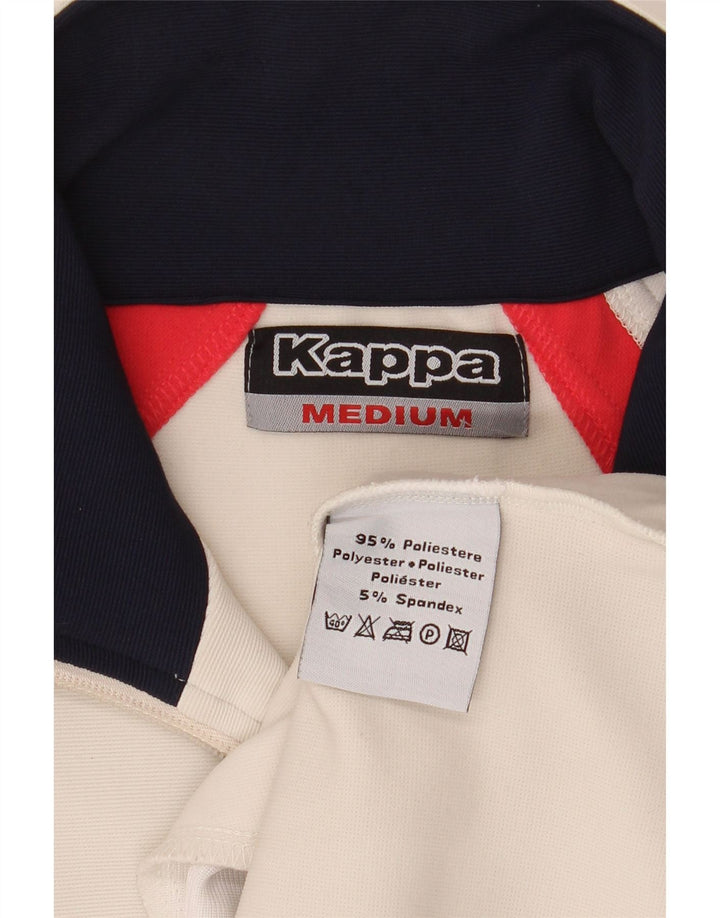 Kappa Mens Tracksuit Top Jacket Medium White Cotton