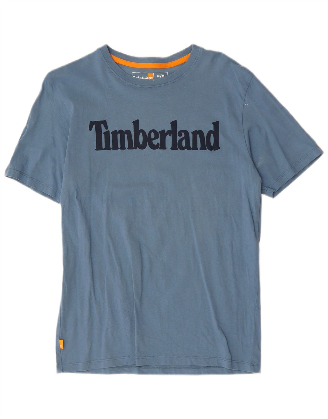TIMBERLAND Mens Regular Fit Graphic T-Shirt Top Medium Blue Cotton