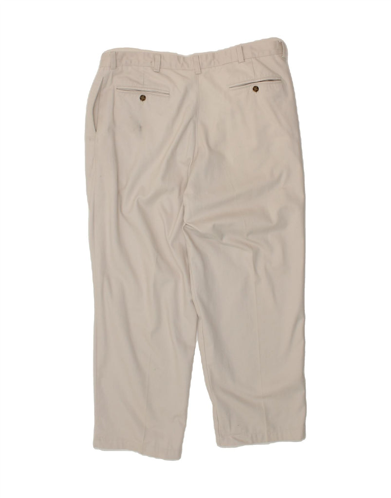 L.L.BEAN Mens Natural Fit Straight Chino Trousers  W40 L30 Off White Vintage L.L.Bean and Second-Hand L.L.Bean from Messina Hembry 