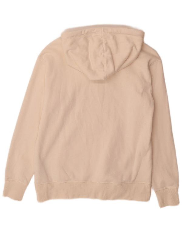 Champion Womens Hoodie Jumper UK 10 Small Off White Cotton