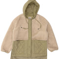 Zara Womens Oversized Hooded Windbreaker Jacket UK 10 Small Beige