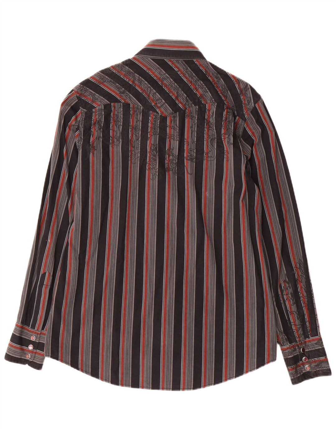 CALVIN KLEIN JEANS Mens Graphic Shirt Small Black Striped Cotton