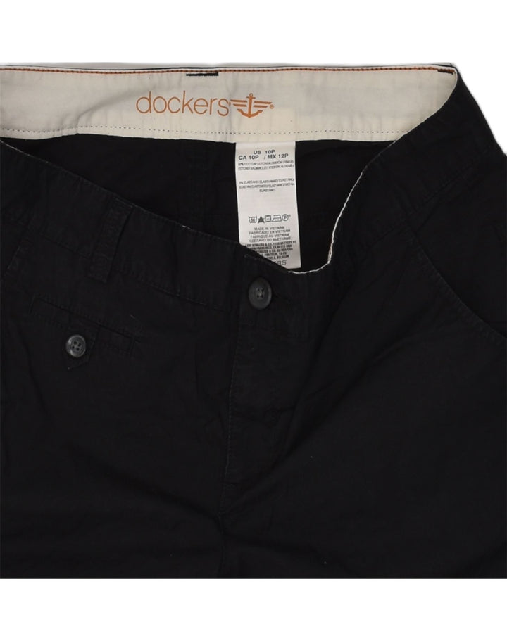 DOCKERS Womens Bermuda Shorts US 10 Large W34 Black Cotton | Vintage Dockers | Thrift | Second-Hand Dockers | Used Clothing | Messina Hembry 
