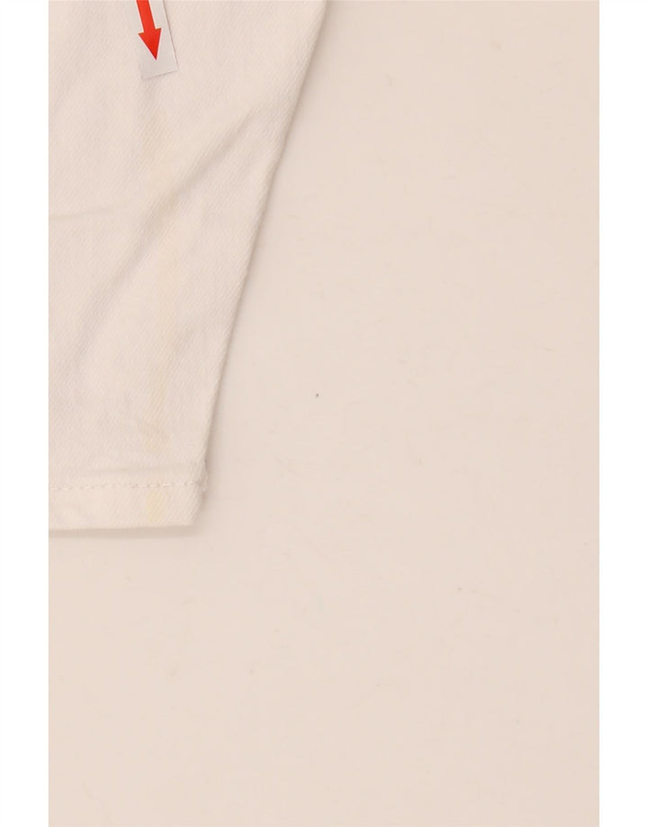Zara Mens Denim Shorts EU 42 Large W32  White Cotton