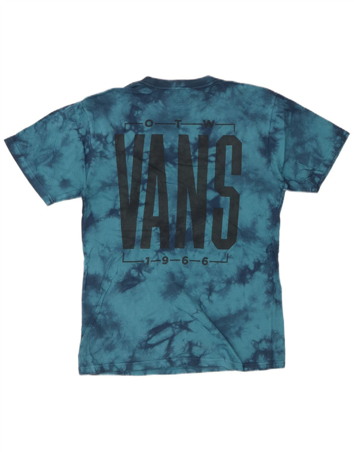 VANS Mens Classic Fit Graphic T-Shirt Top Small Blue Tie Dye Cotton
