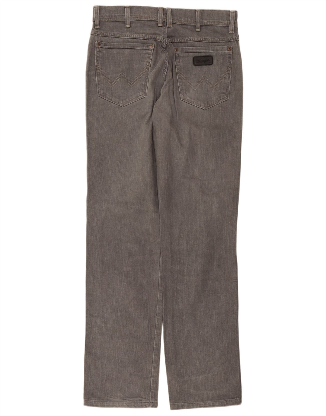 Wrangler Mens Texas Stretch Straight Jeans W33 L36 Grey Cotton