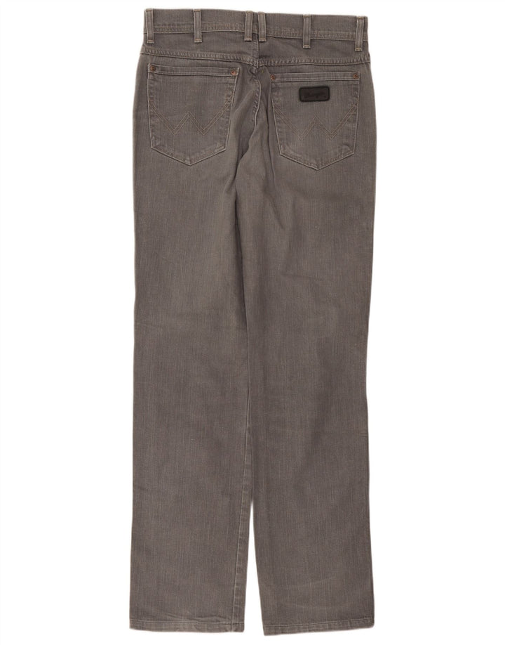 Wrangler Mens Texas Stretch Straight Jeans W33 L36 Grey Cotton