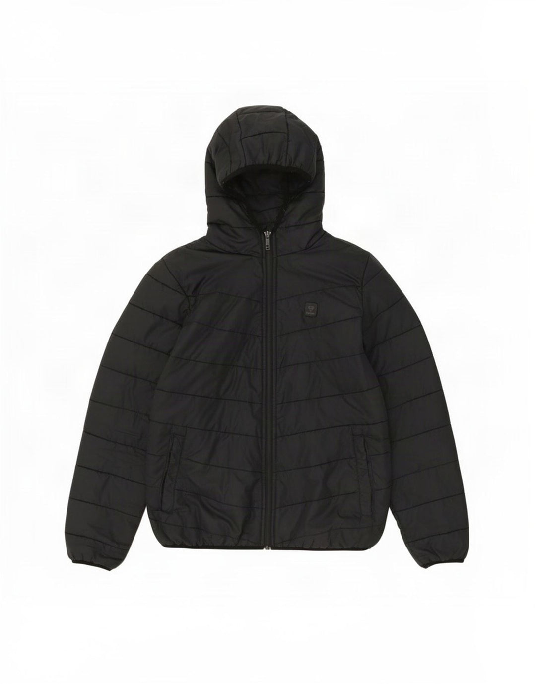 Hummel Womens Hooded Padded Jacket UK 14 Medium Black Polyester