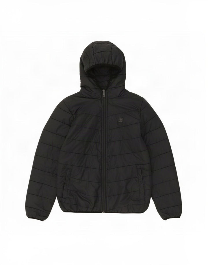 Hummel Womens Hooded Padded Jacket UK 14 Medium Black Polyester