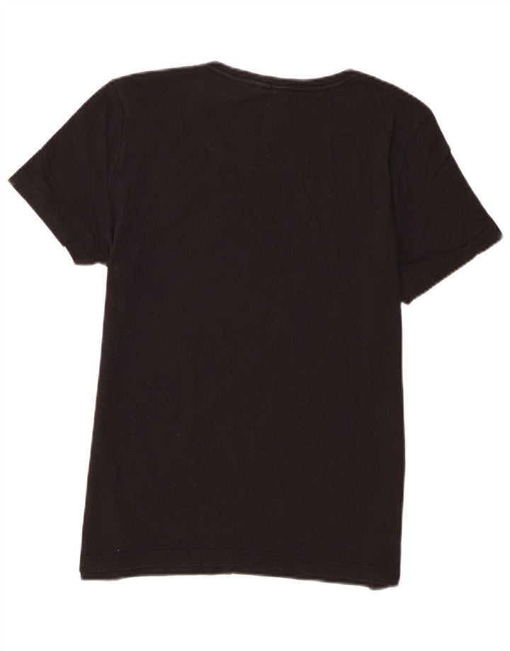 Adidas Womens Graphic T-Shirt Top UK 12 Medium Black