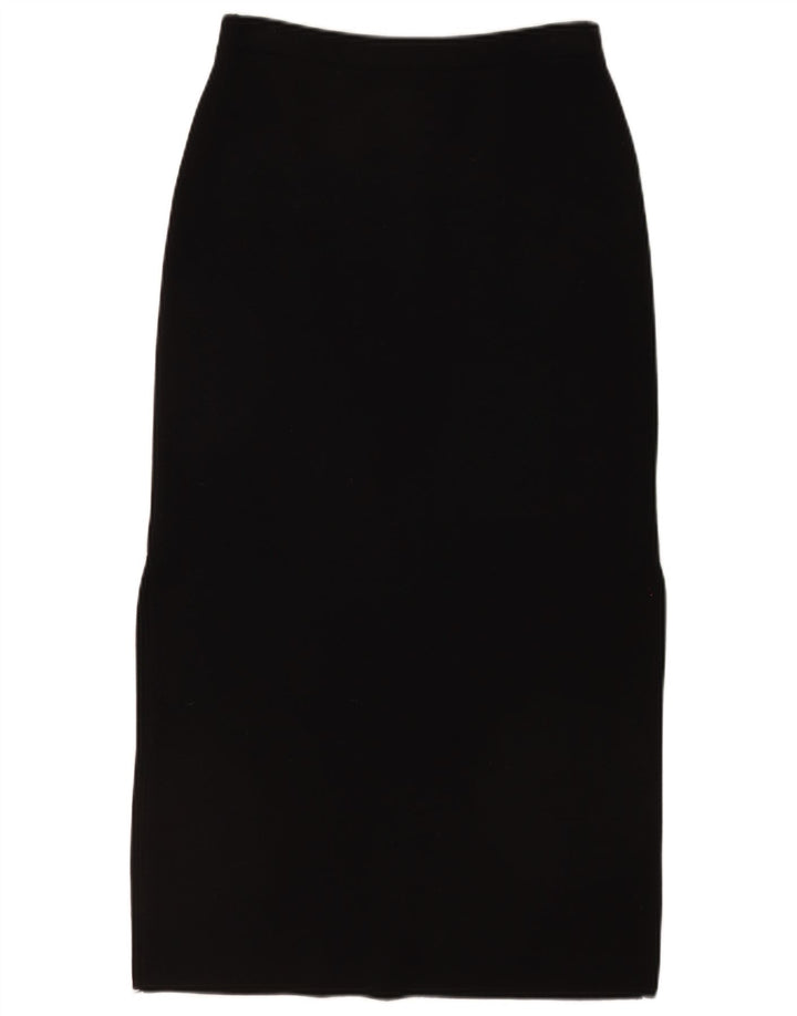 Cristina Mazzonett Womens Maxi Skirt Medium W28 Black Virgin Wool