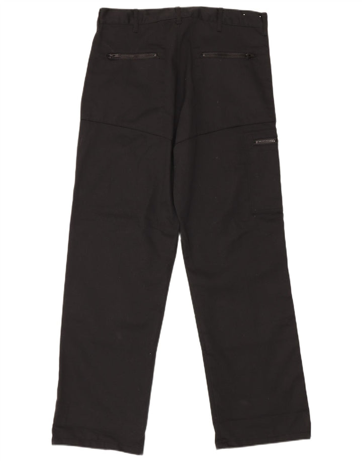 Dickies Mens Straight Cargo Trousers W32 L31 Black Polyester
