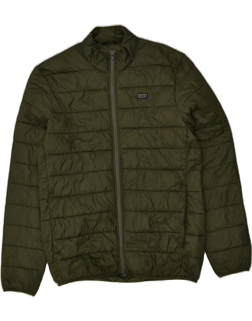 BARBOUR Mens Padded Jacket UK 38 Medium Green Polyamide | Vintage Barbour | Thrift | Second-Hand Barbour | Used Clothing | Messina Hembry 